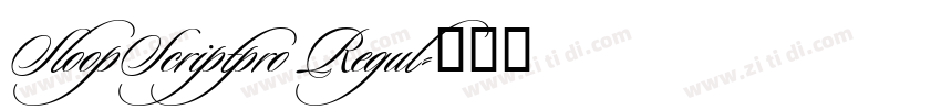 SloopScriptpro Regul字体转换